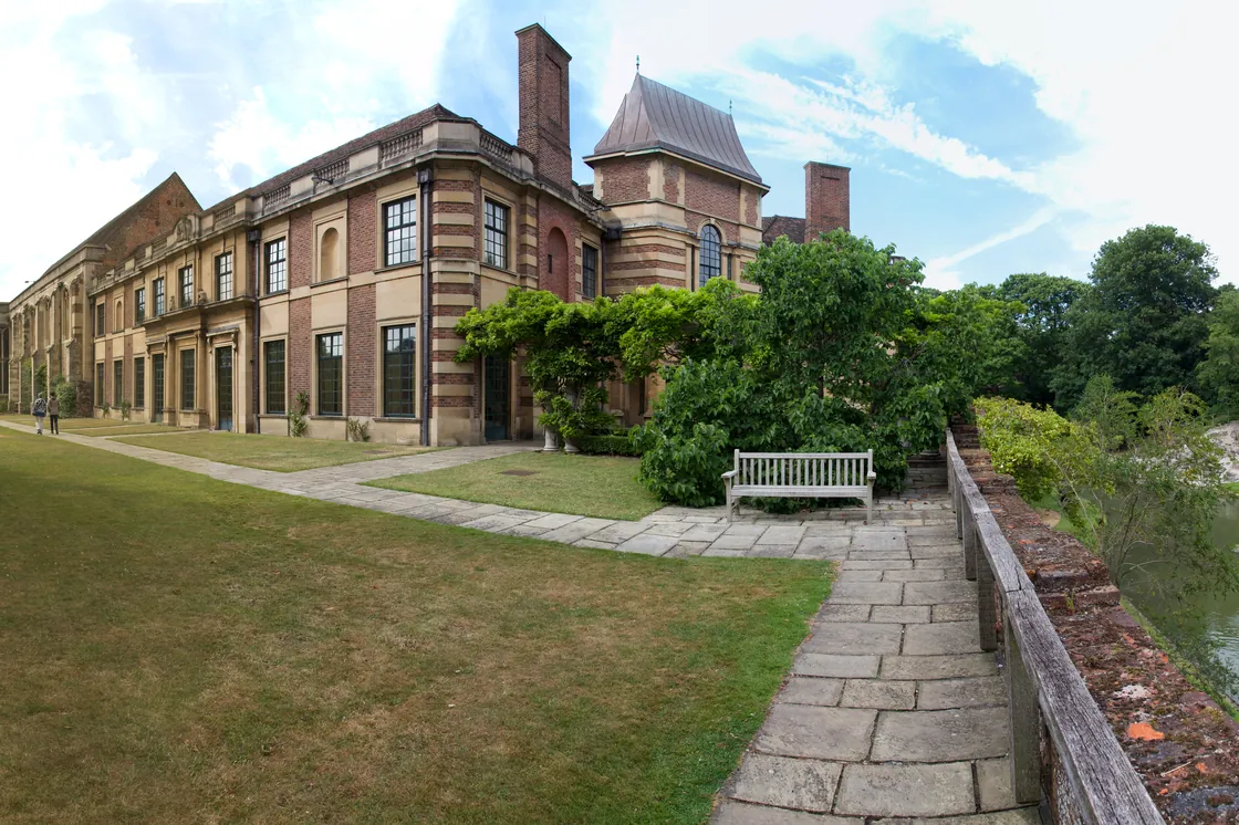 Eltham Palace beside its moat