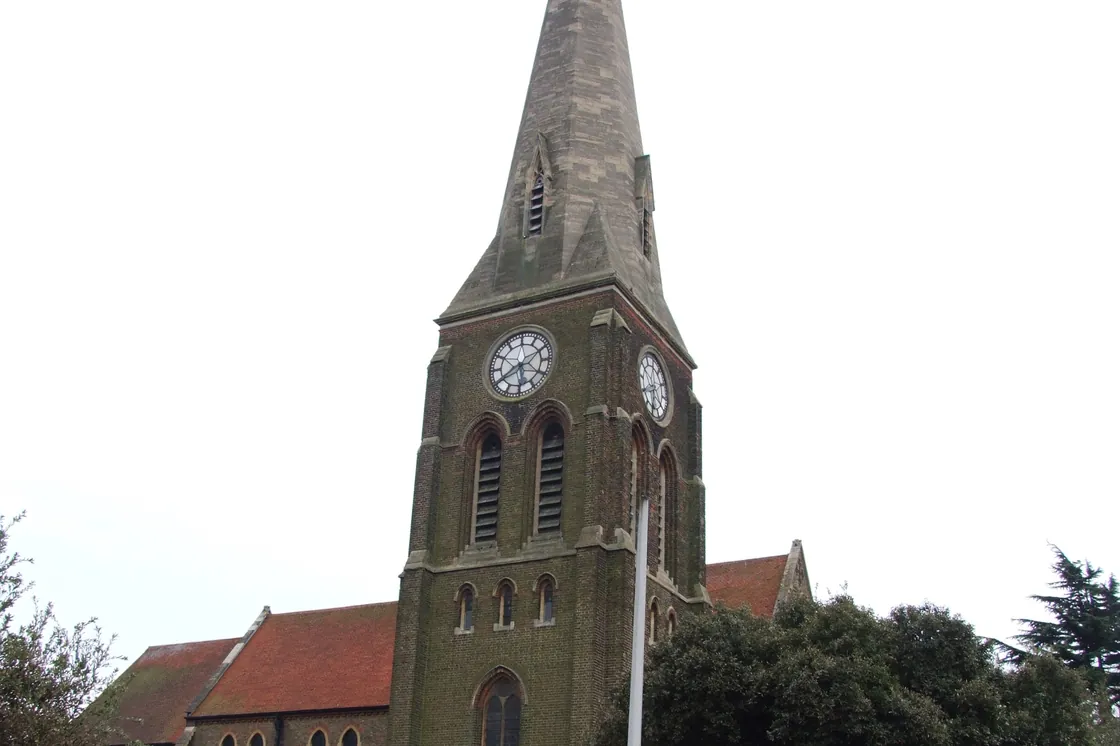 The spire of Christ Church, Erith