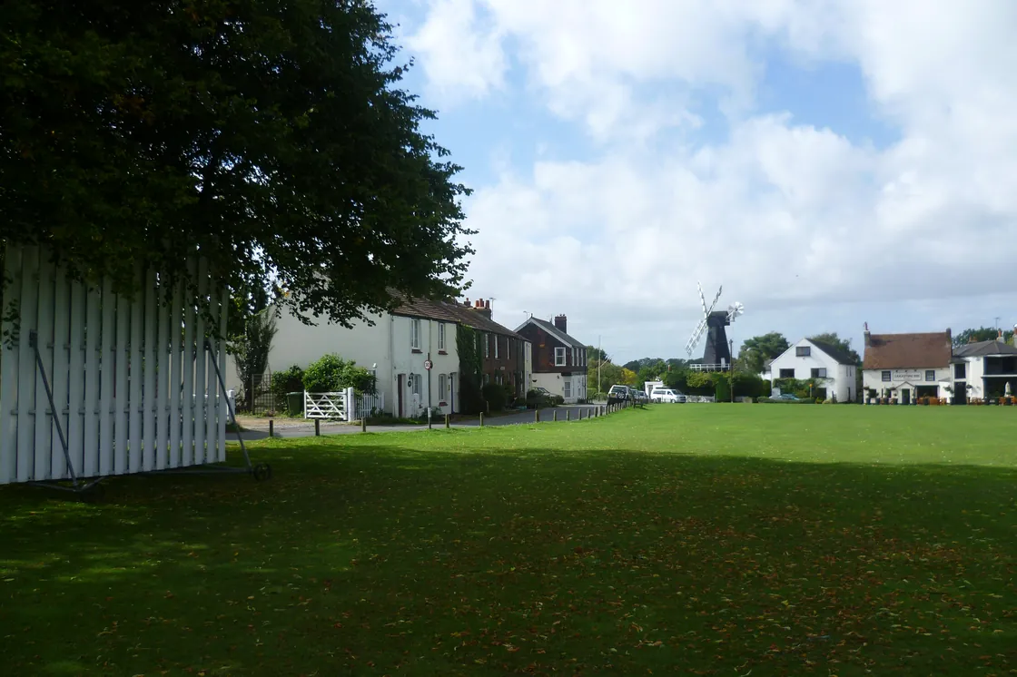 Meopham Green with the windmill beyond