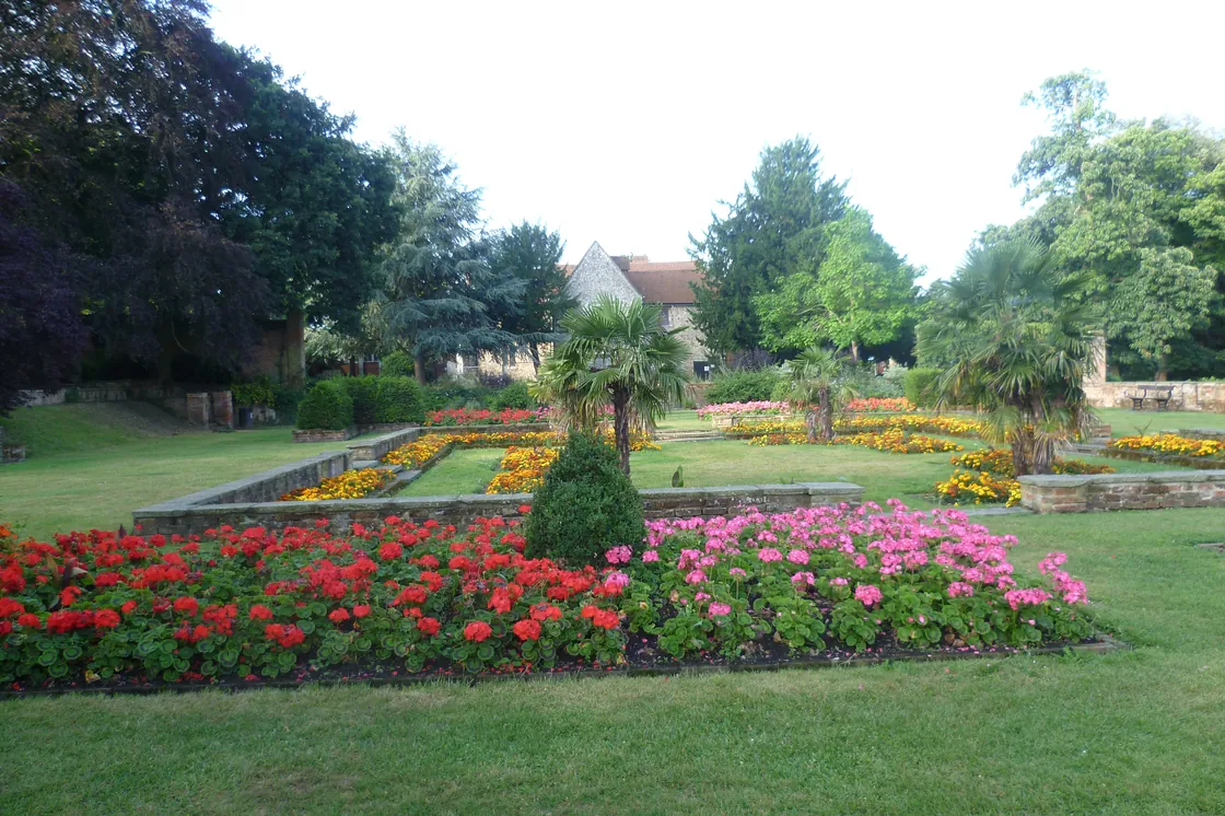 Flower beds in Priory Gardens, Orpington
