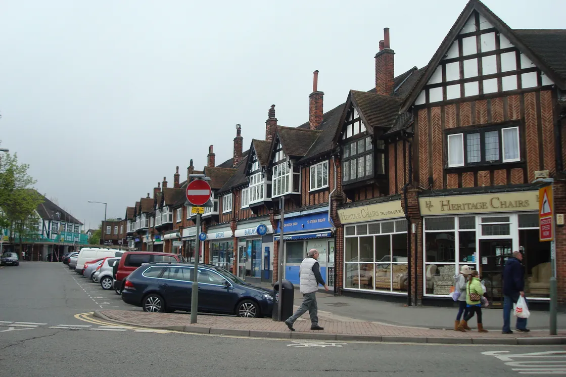 The mock Tudor parade at Station Square, Petts Wood